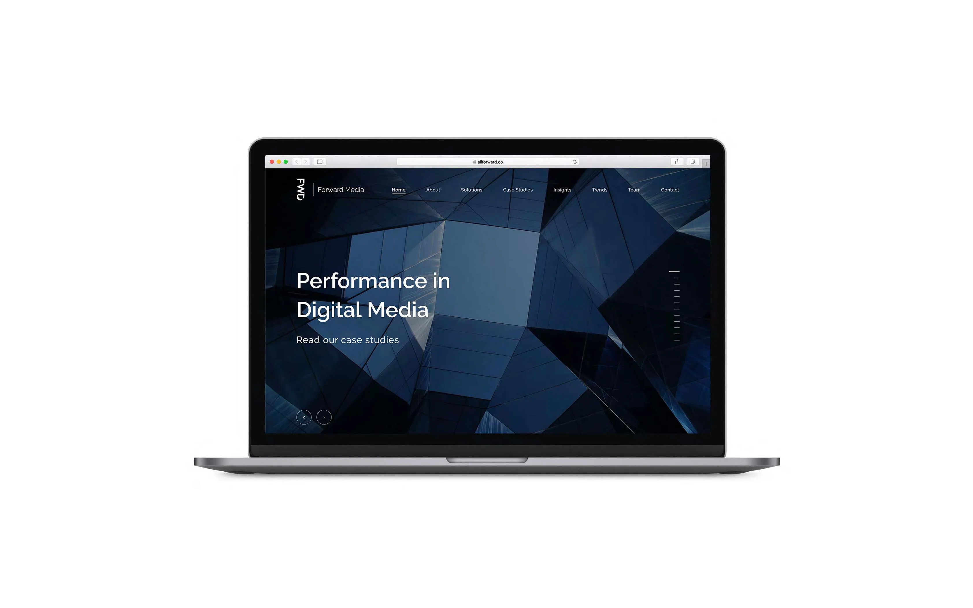 Forwad Media Website macbook pro