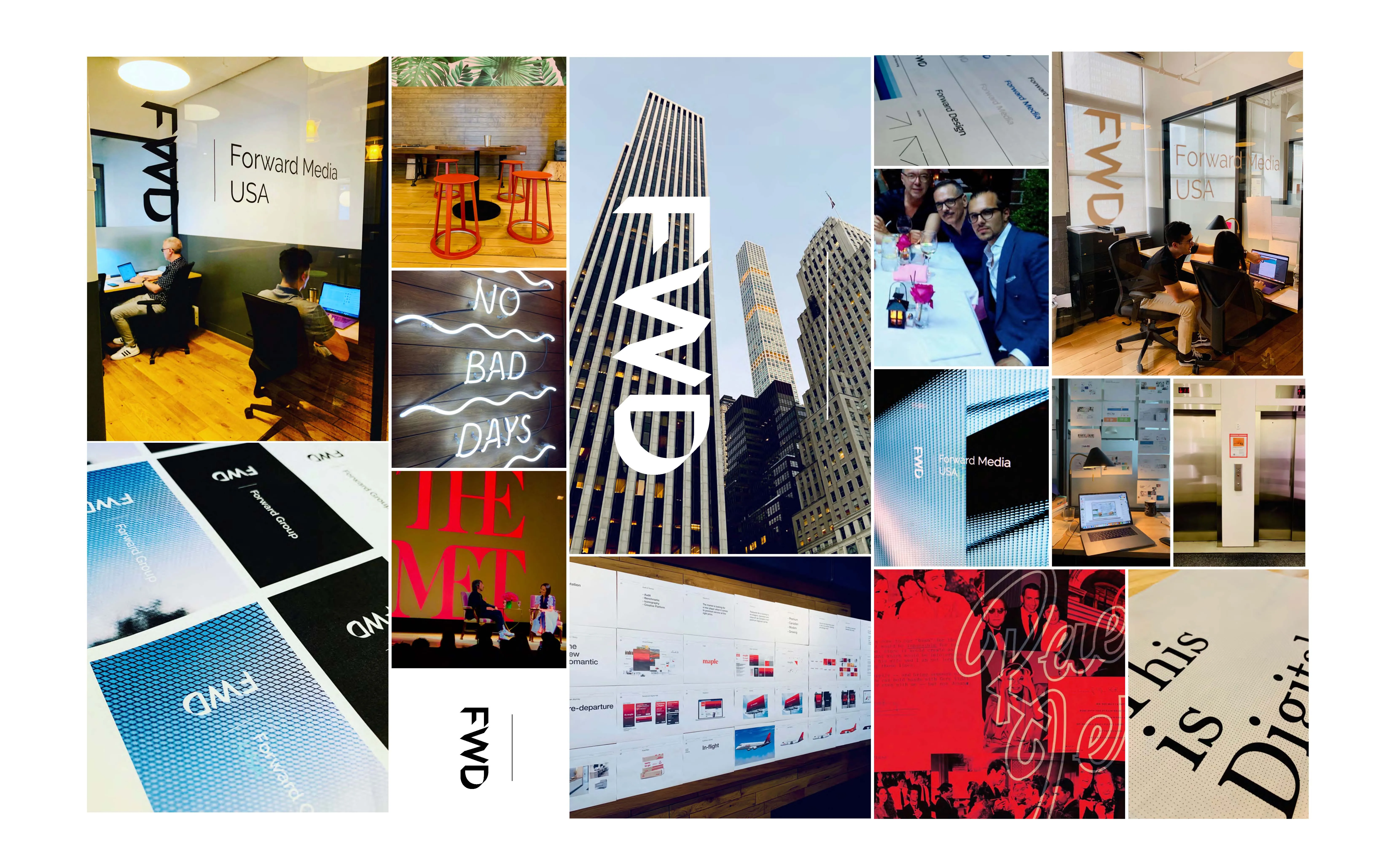 Forwad Media brand collage