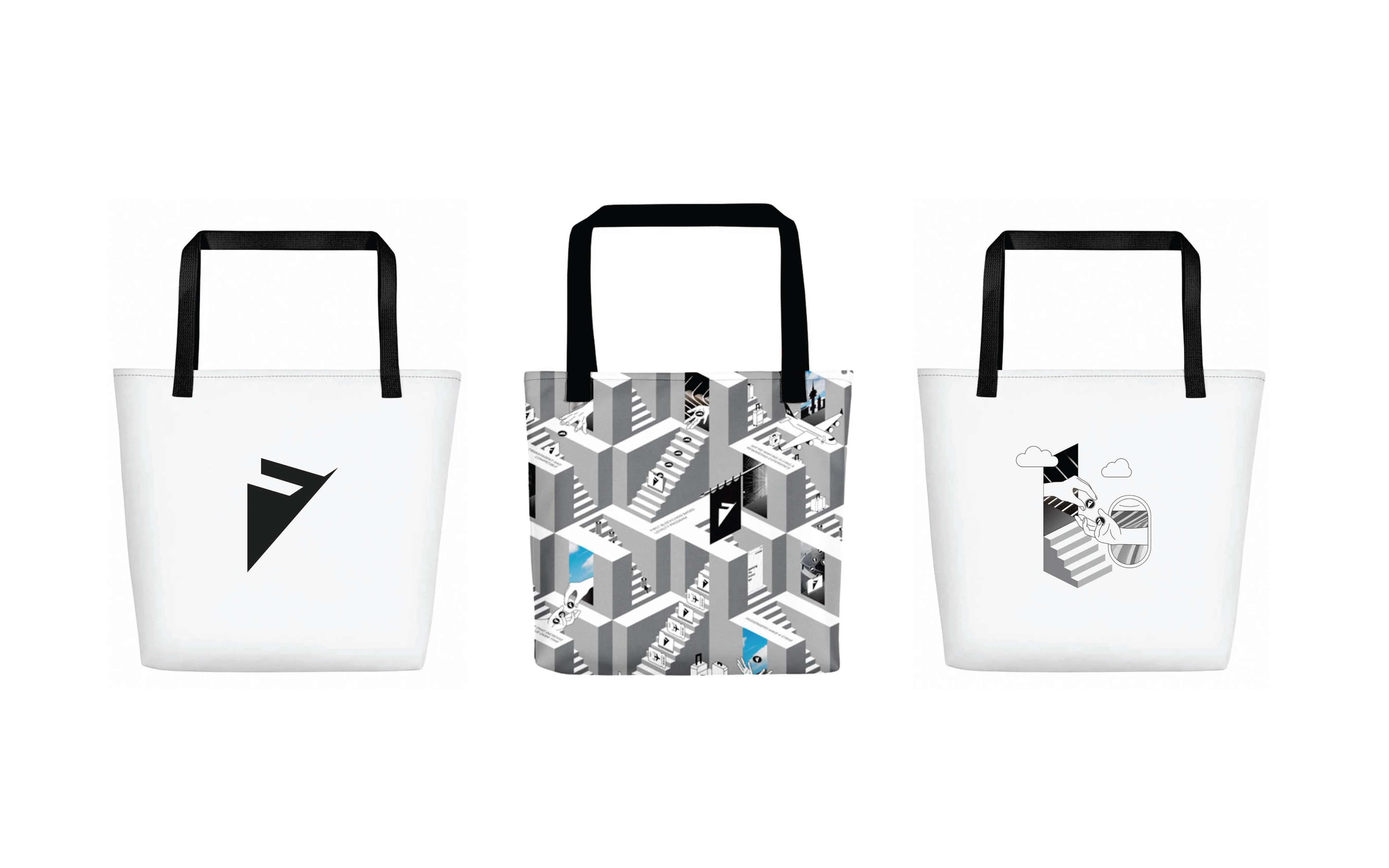 FlyCoin Concept Tote bag mockup design Edmond Huot