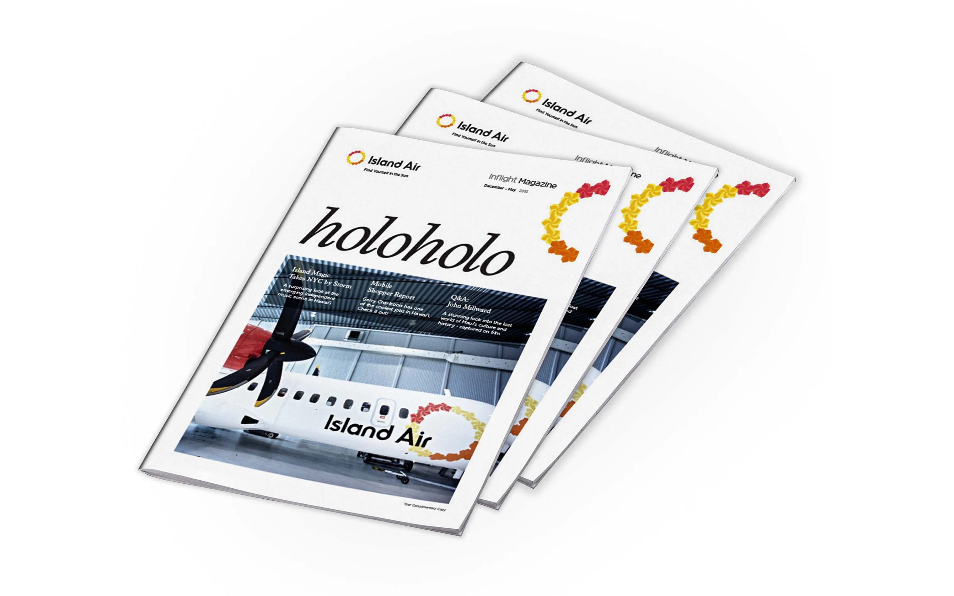 Island Air airline Magazine mockup design by Edmond Huot