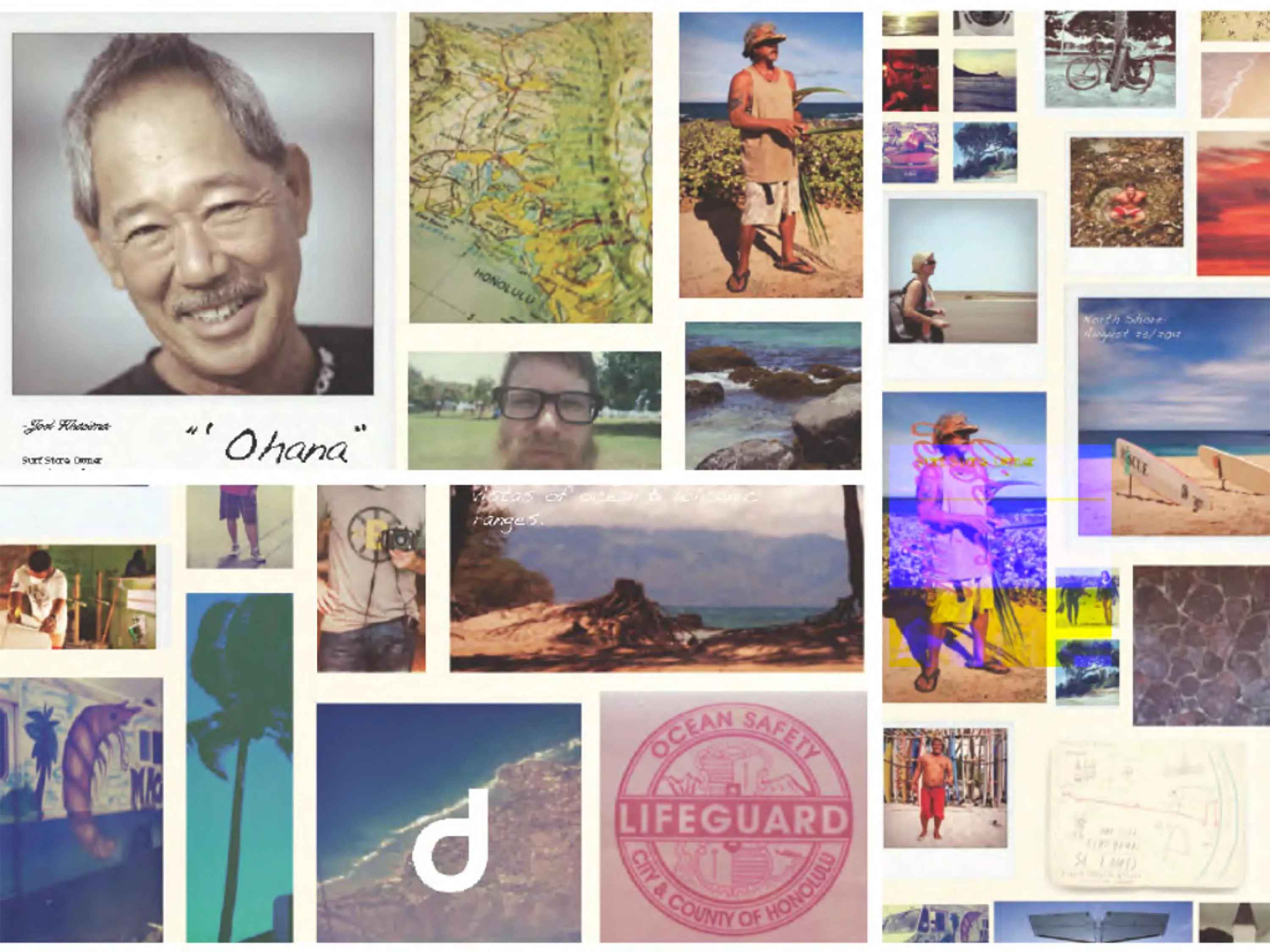 Island Air Brand imagery with images of islanders design by Edmond Huot