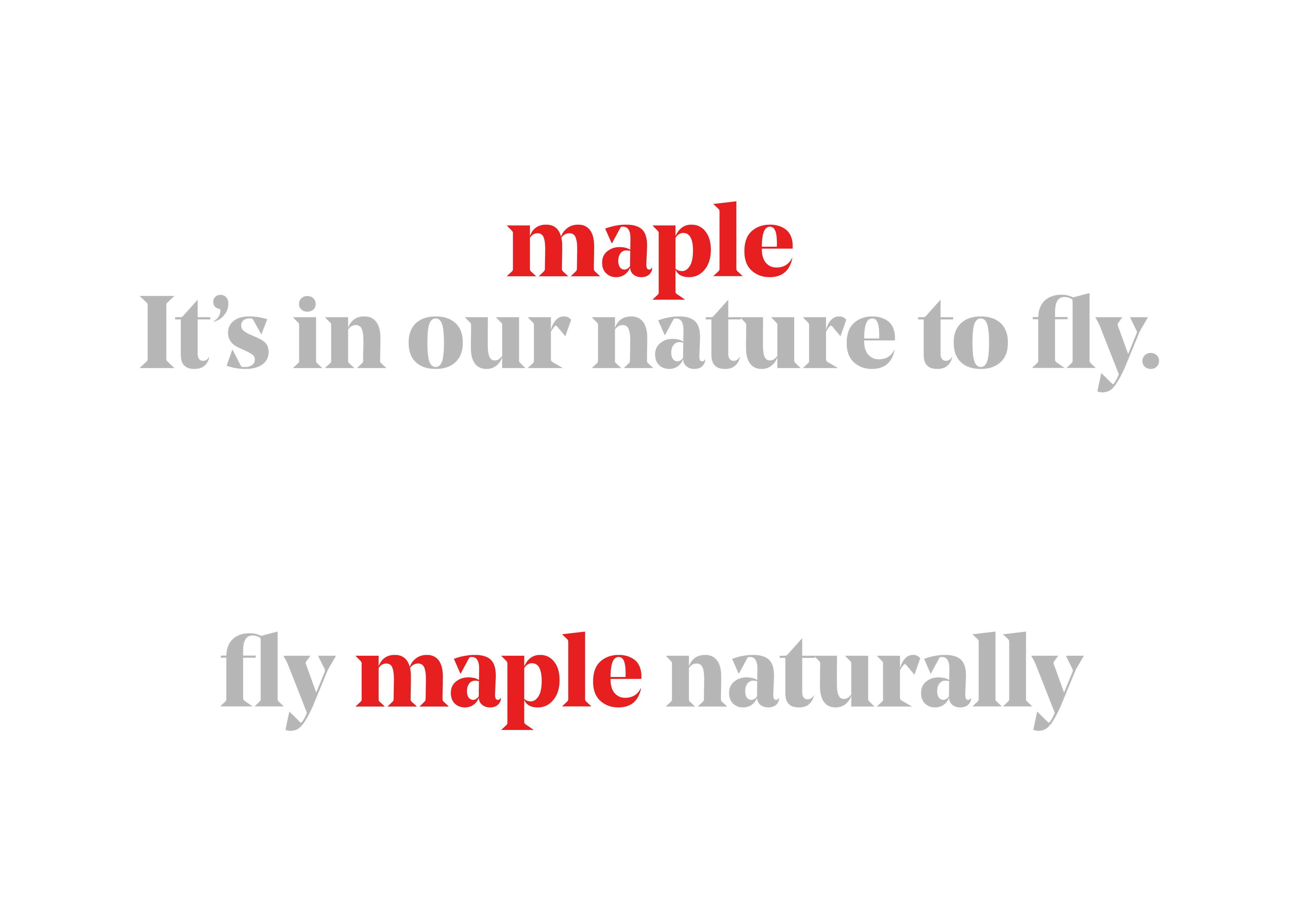 Maple is our nature to fly language tone of voice design by Edmond Huot