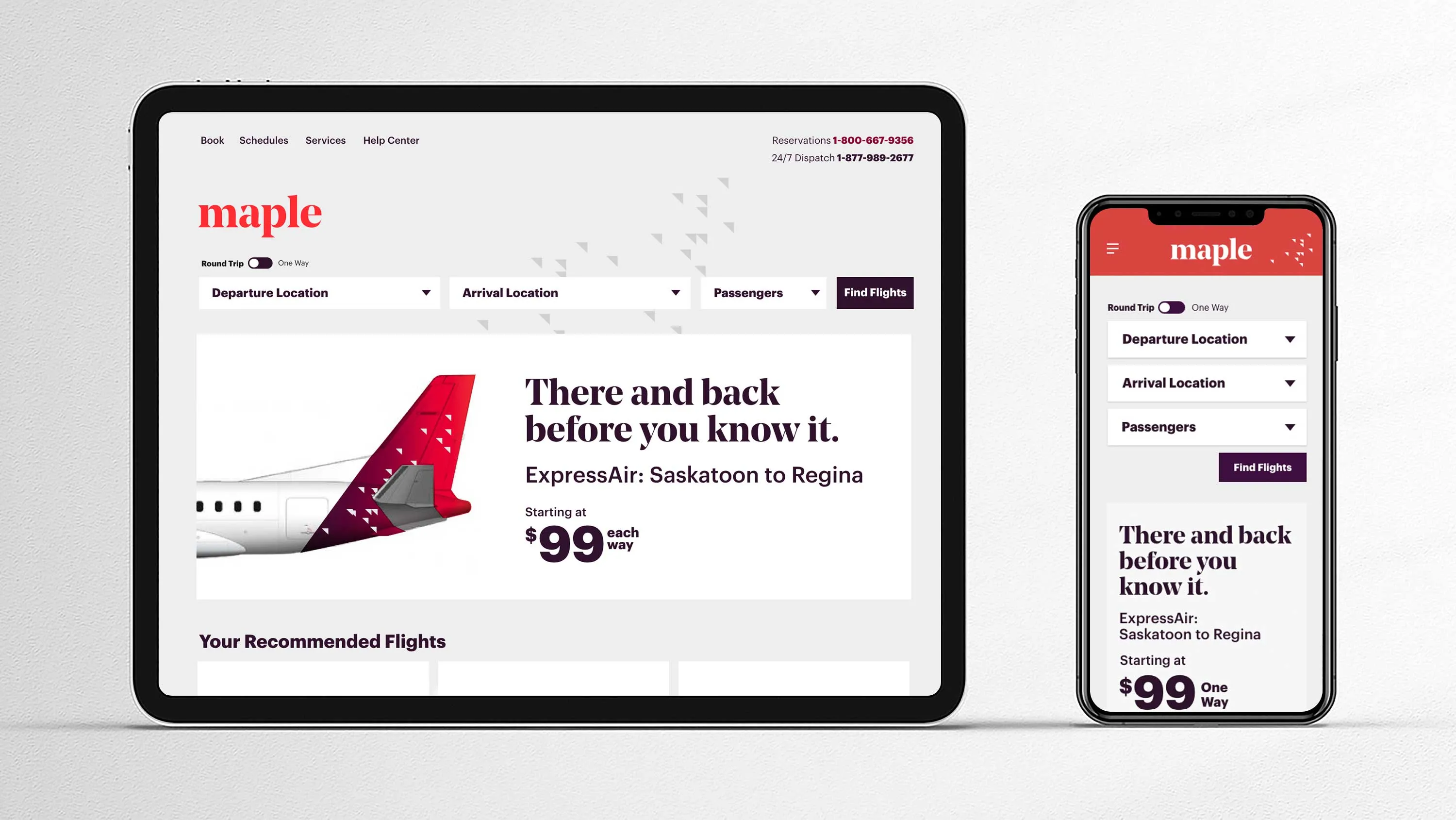 Maple iPad website mockup UI UX design by Edmond Huot