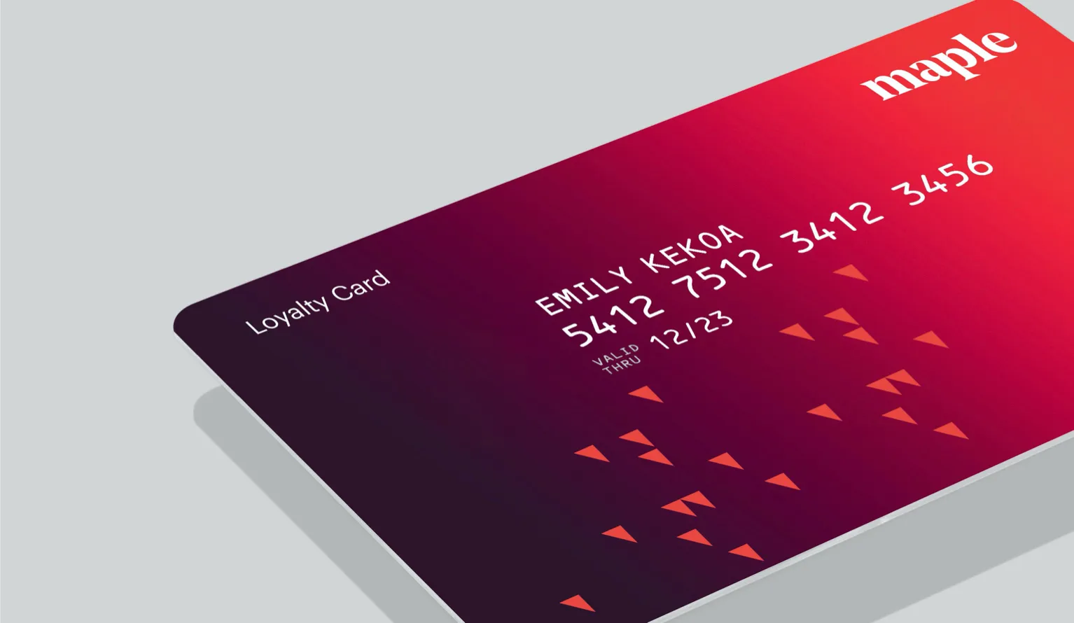 Maple Angle Red credit card Mockup by Edmond Huot