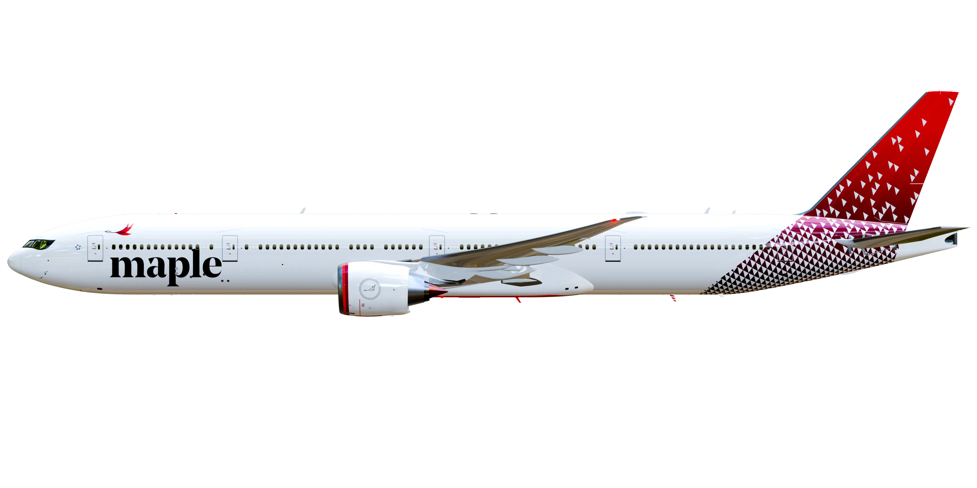 Maple's Boeing 777-300ER Aircraft Livery design render Edmond Huot
