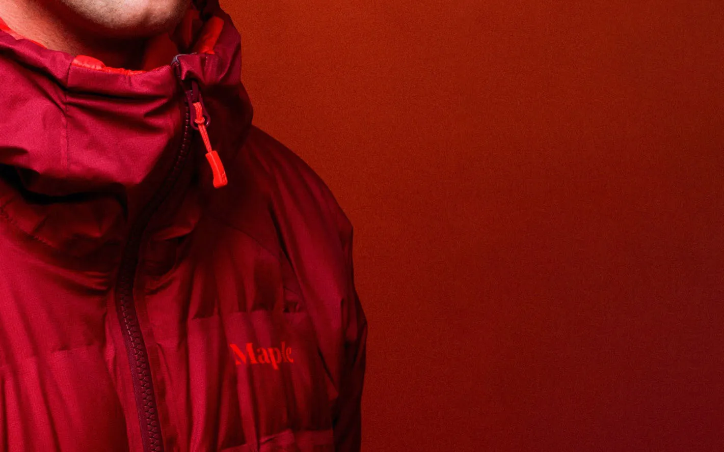 Maple red jacket mockup design by Edmond Huot