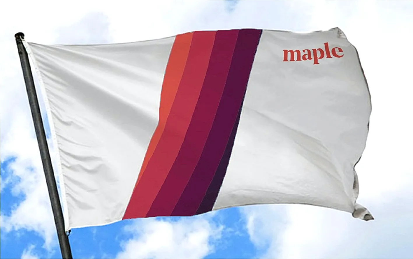 Maple White flag design with Logo design by Edmond Huot