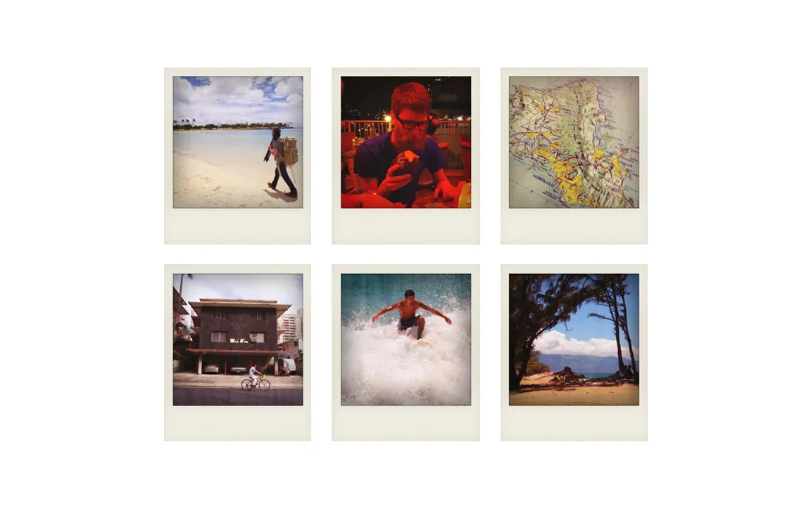Island Air polaroid collections of island story in Hawaii by by Edmond Huot
