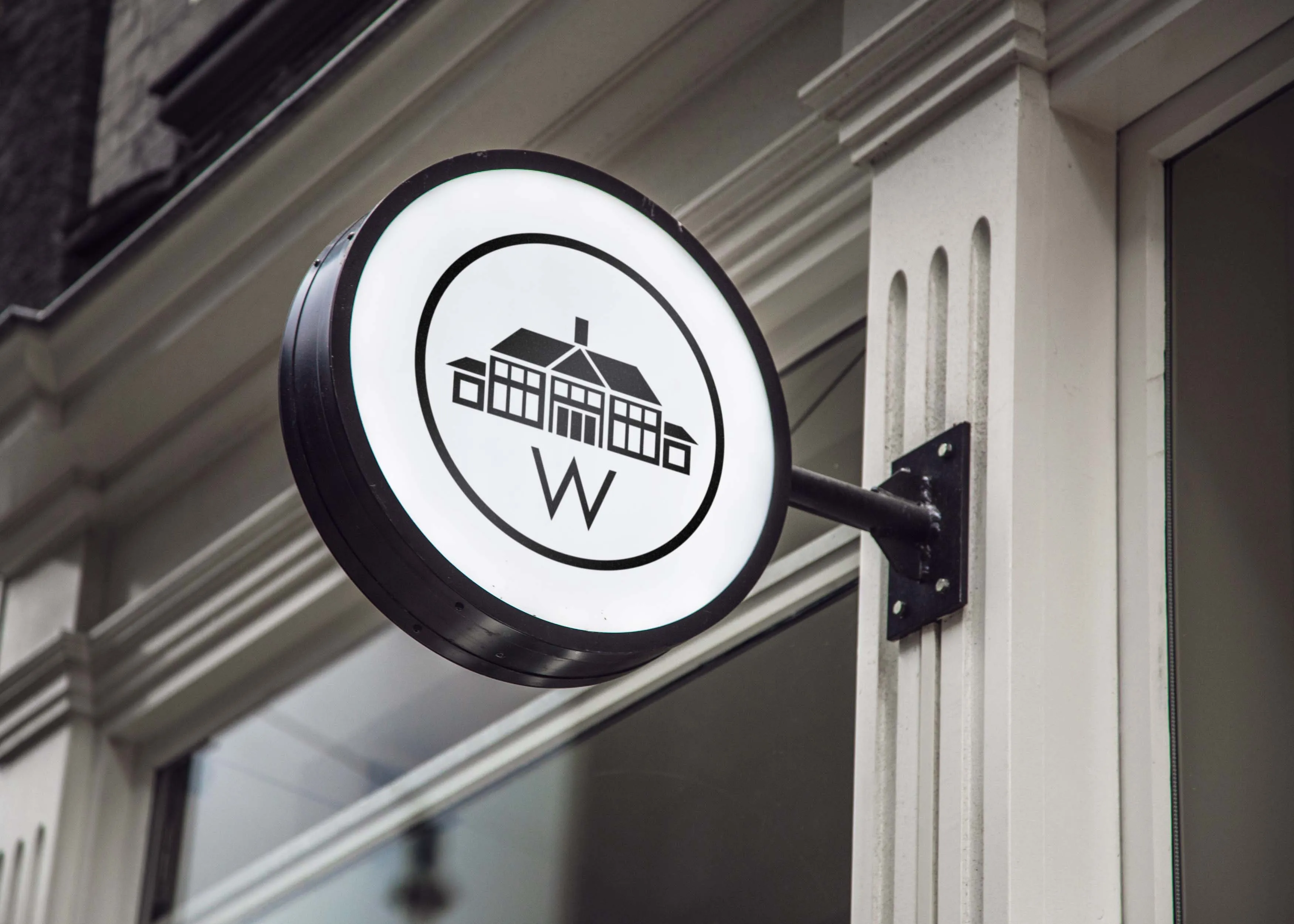 Woodhull Institute exterior Wall signage MockUp design by Edmond Huot