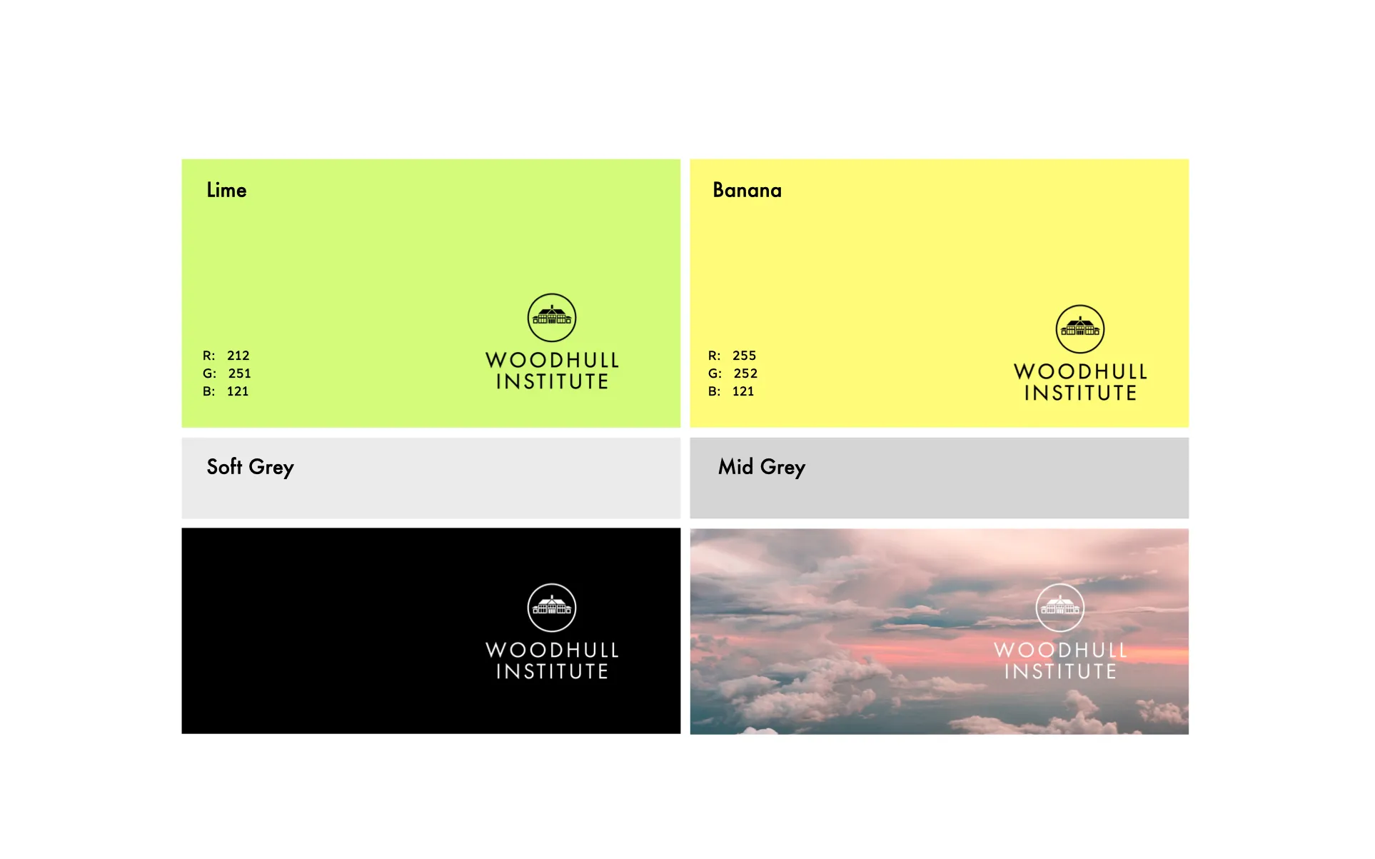 Woodhull Institute Brand Colors and Imagery design by Edmond Huot
