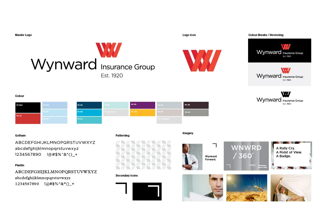 Wynward Insurance Group ypography, imagery and iconography by Edmond Huot