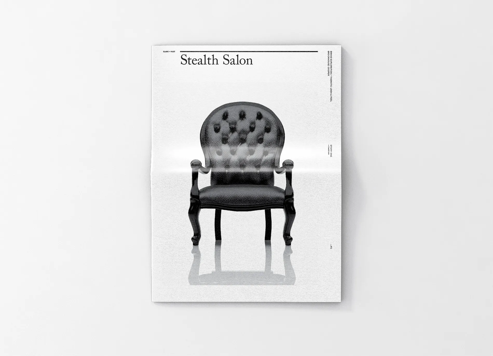 Concept Broadsheet Stealth salon chair design. by Edmond Huot and Alfredo Maldonado 