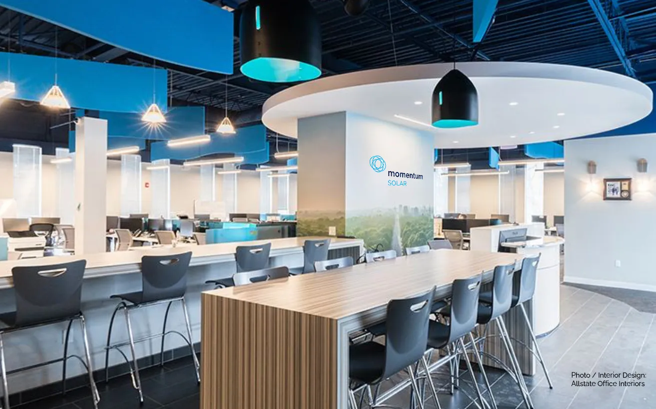 Momentum Solar Interior design render of office space by Edmond Huot