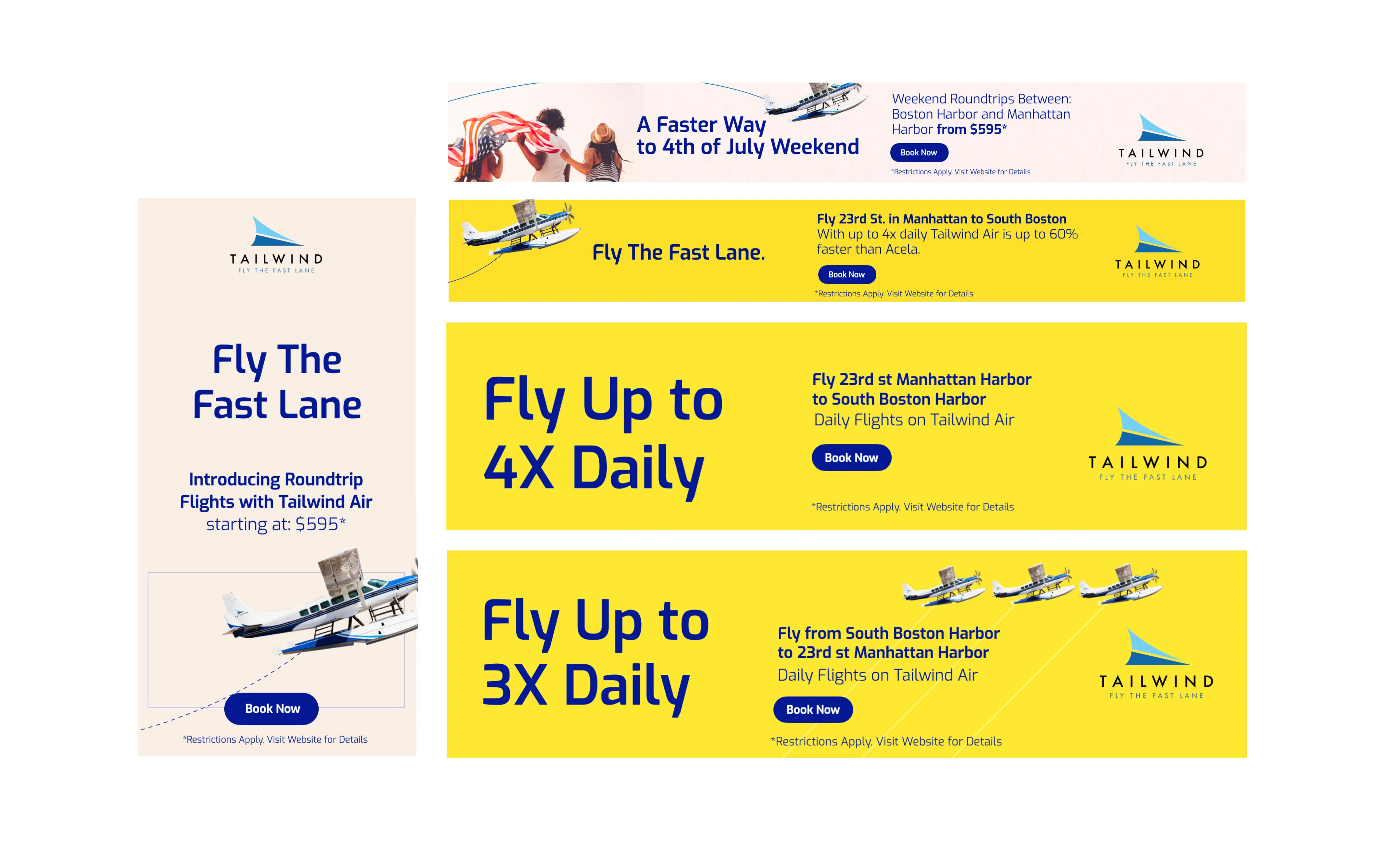 Tailwind Targeted advertisement With yellow and blue tones design by Edmond Huot 