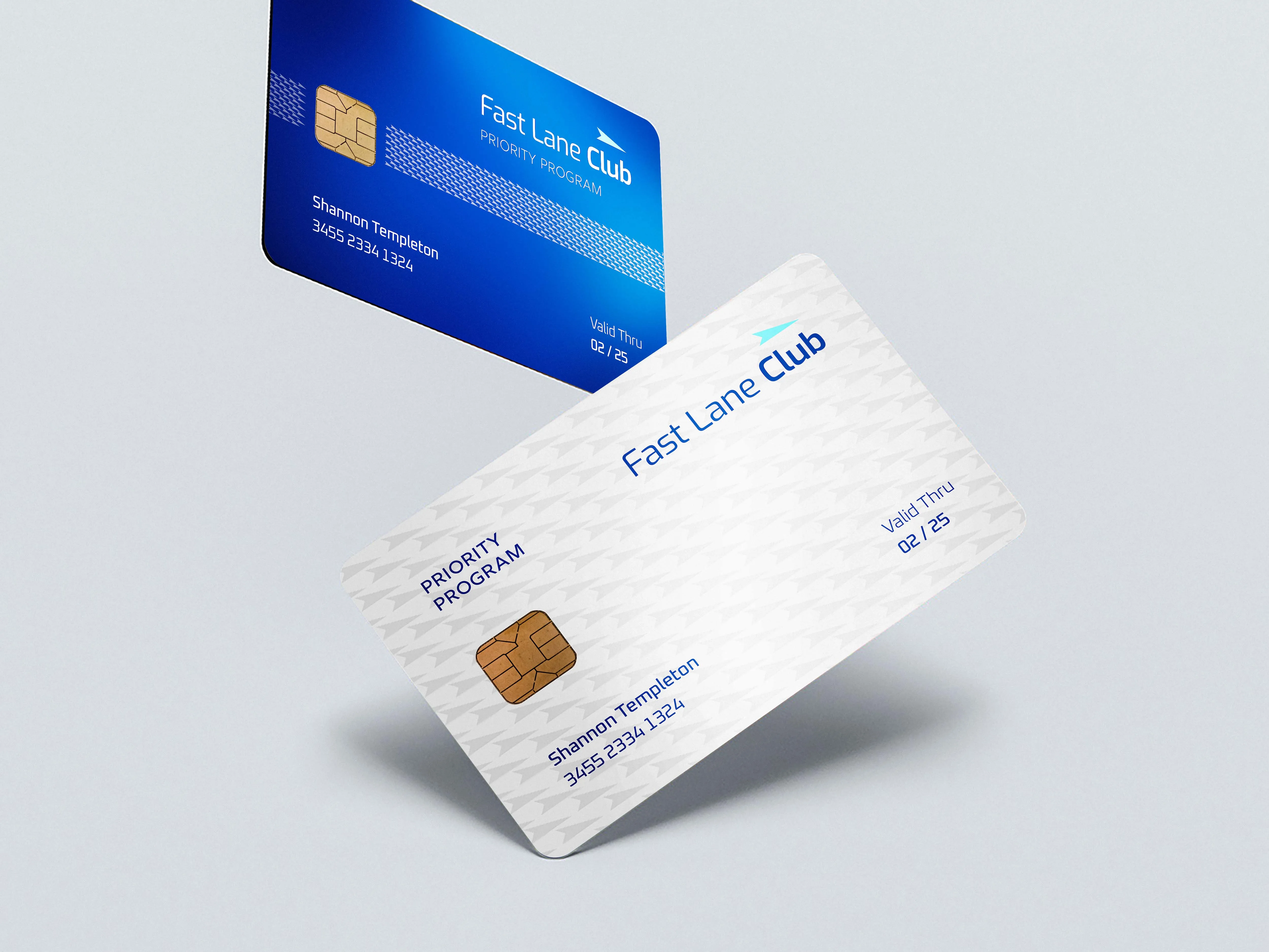 Fast Lane Club Credit card Product Design Mockup