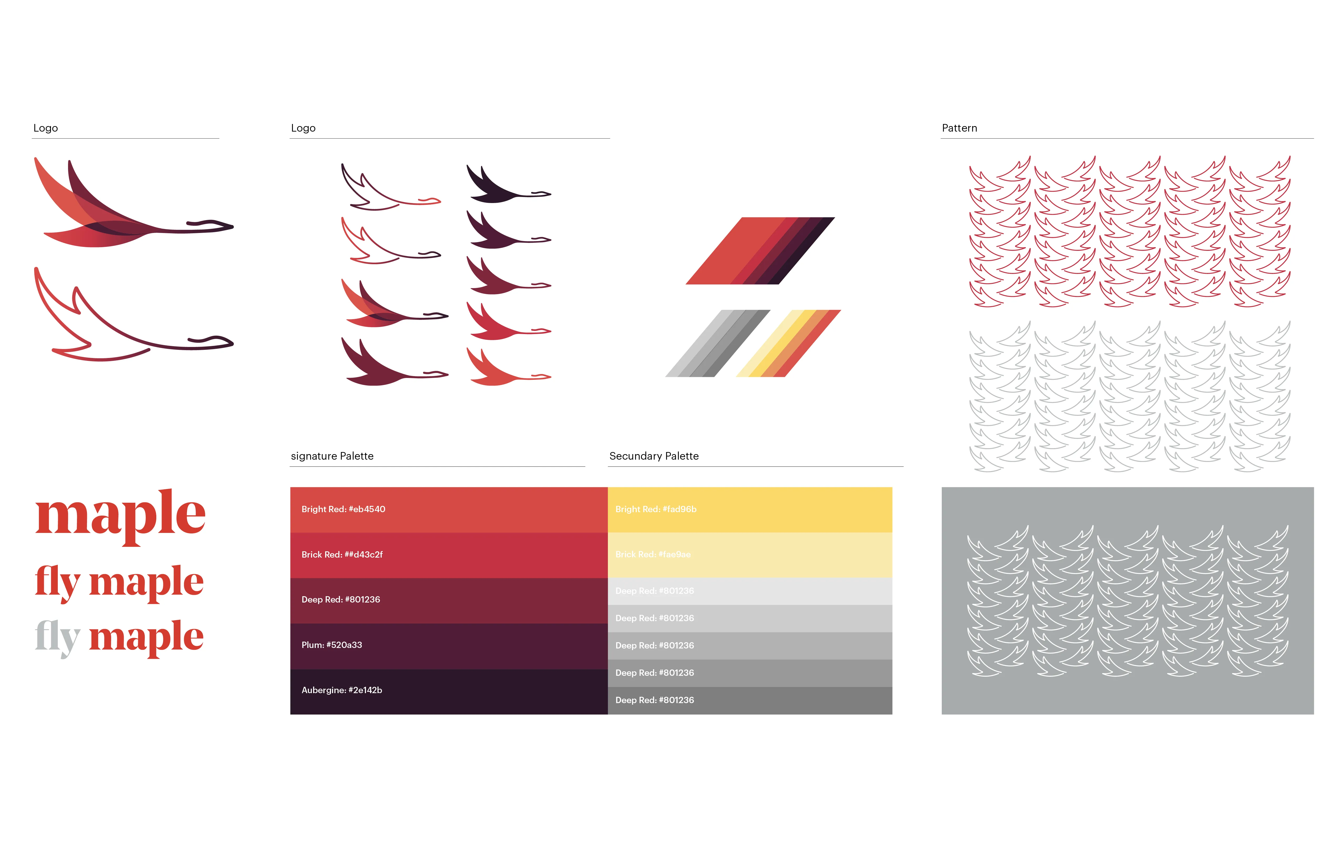 Maple brand vocabulary iconography, color and design by Edmond Huot