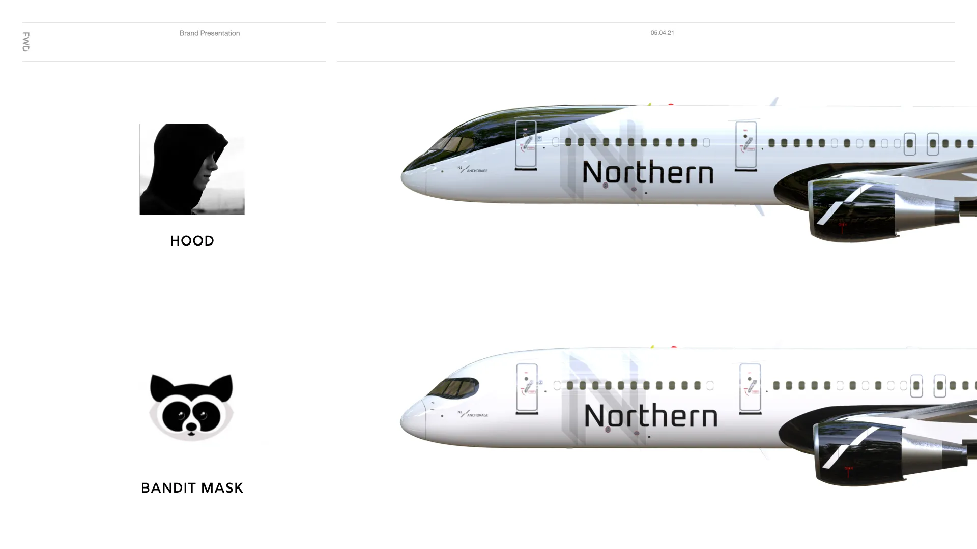 Northern Pacific Airways Aircraft Livery aviation design with various heads design by Edmond Huot