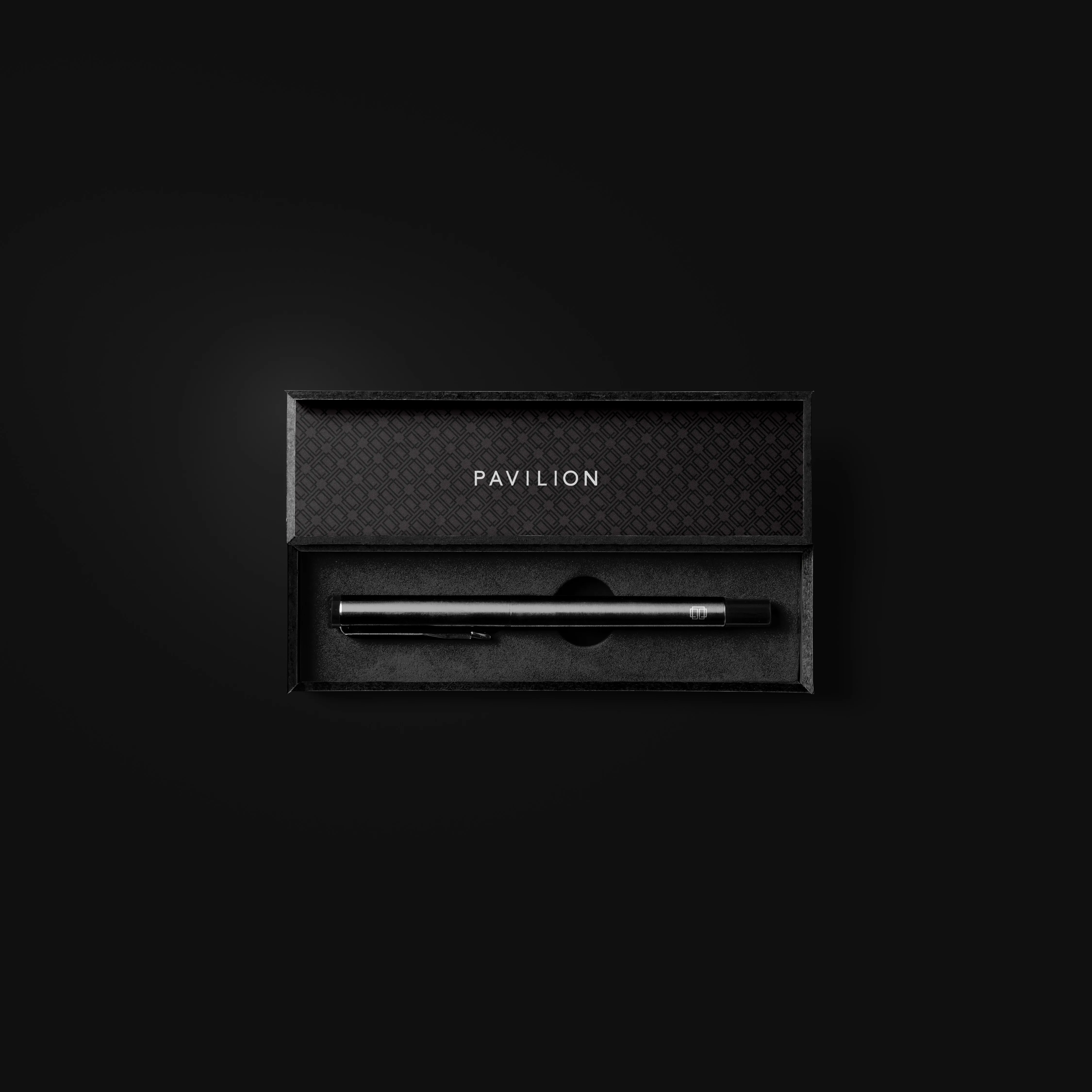 Pavilion black pen mockup By Edmond Huot and ALFREDO MALDONADO