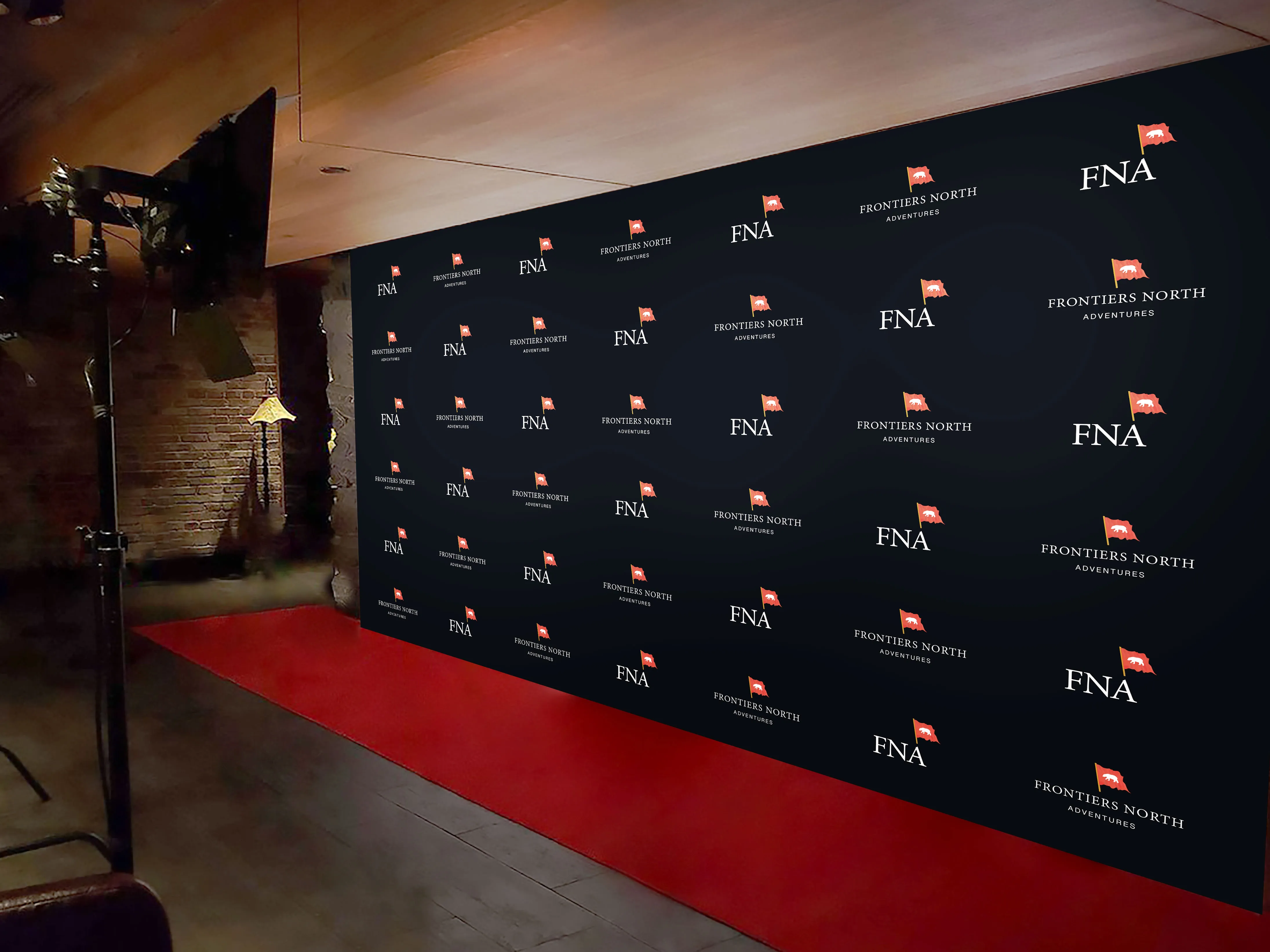 FNA-Step and repeat mockup design by Alfredo Maldonado & Edmond Huot