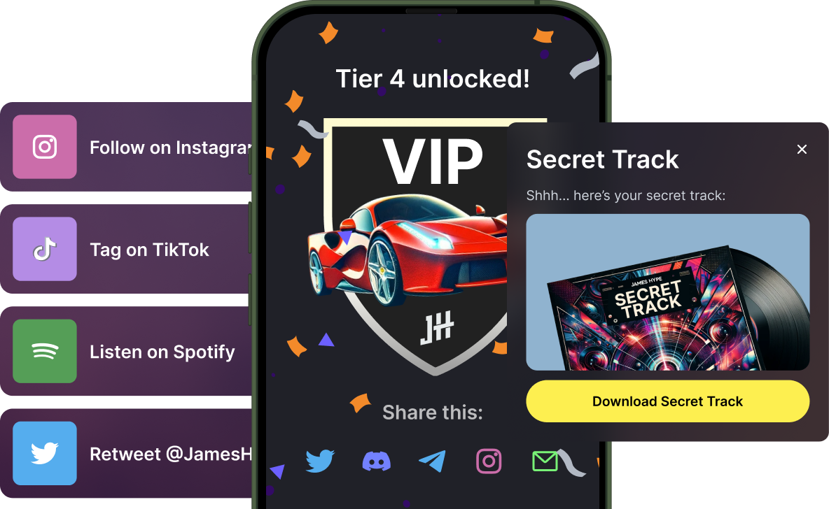 Fan Rewards Program for a musician