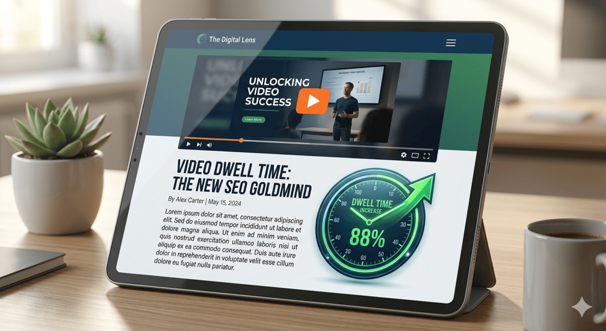 A blog layout showing an embedded video at the top to improve SEO dwell time and user engagement.