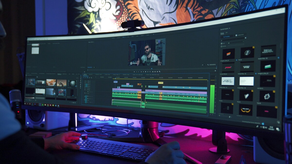 Professional audio editing and colour grading during video post-production