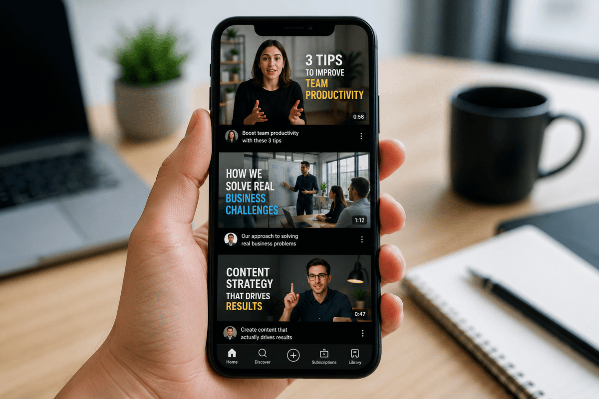 Short-form corporate videos designed for mobile viewing