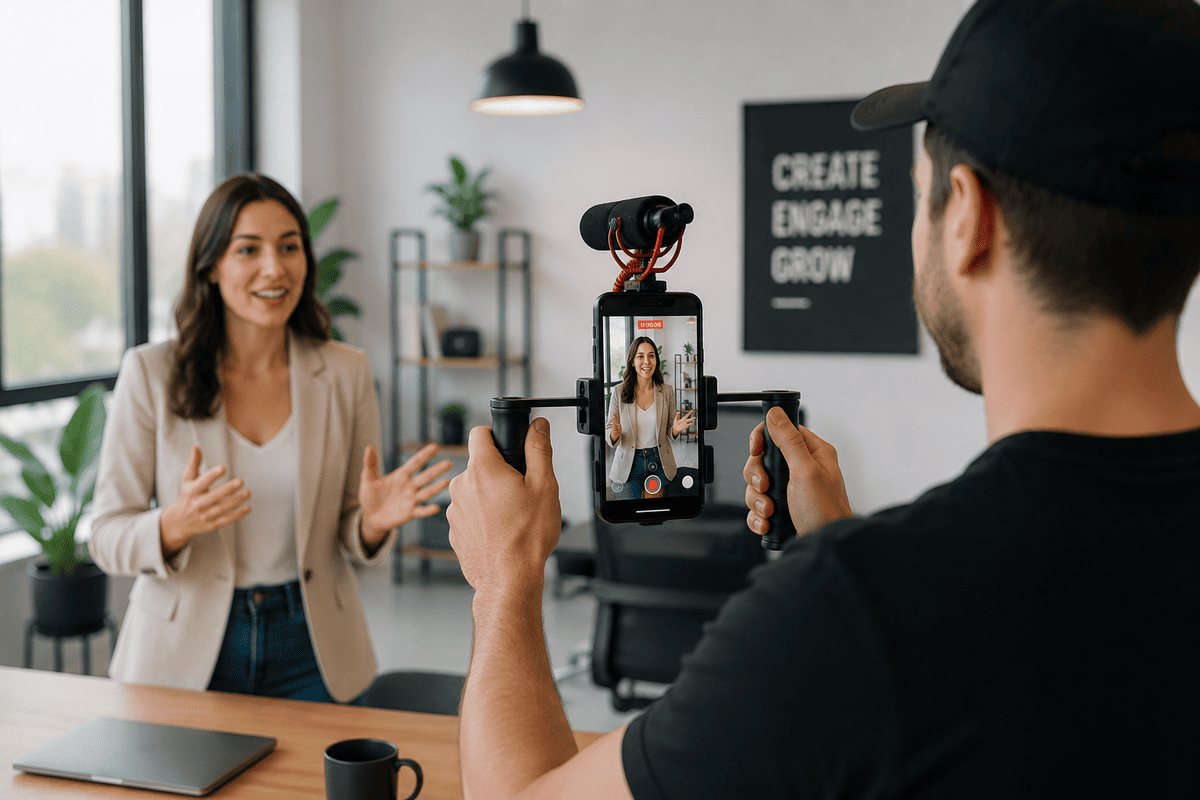 Vertical corporate video production for social media platforms