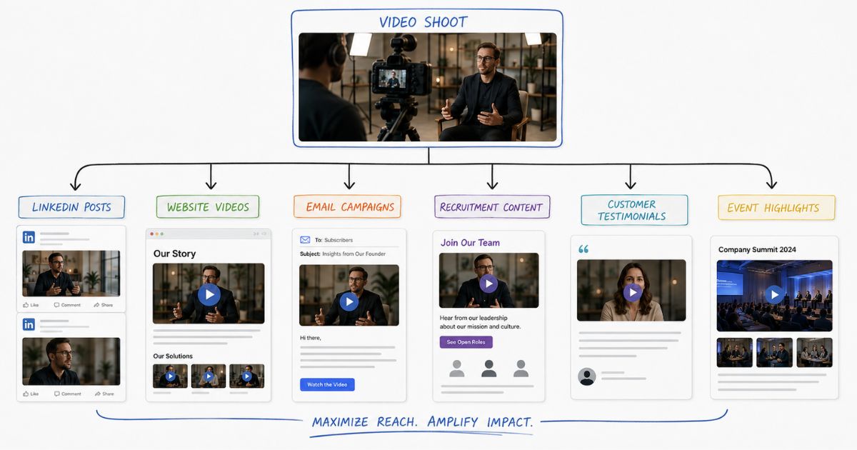 Repurposing one filming day into multiple business video assets