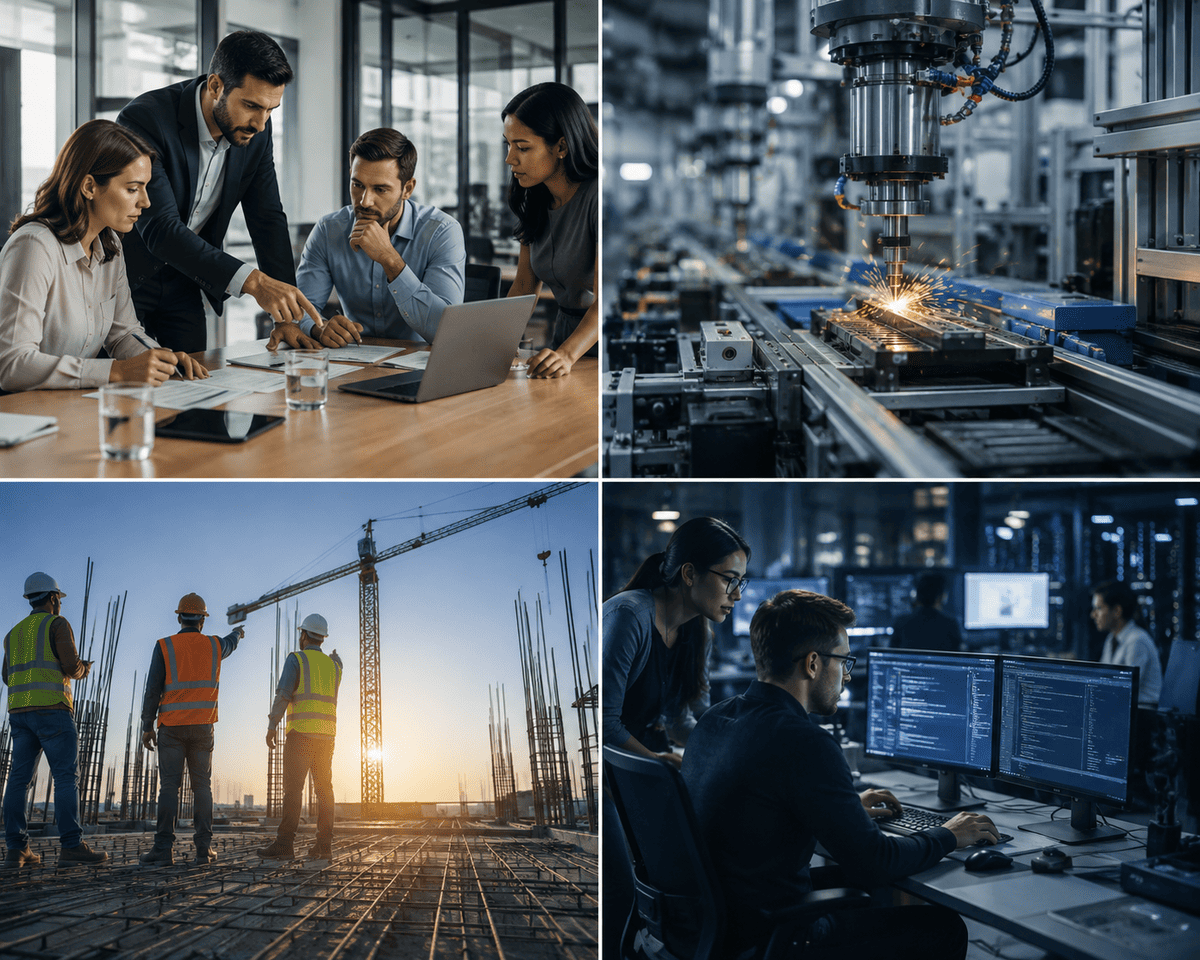 Examples of B-roll footage for professional services manufacturing construction and technology businesses