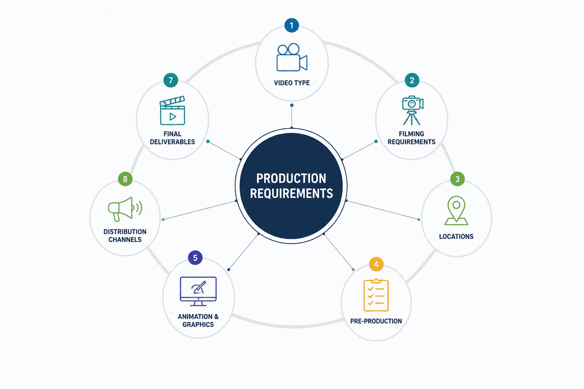 Factors that determine video production requirements and package scope