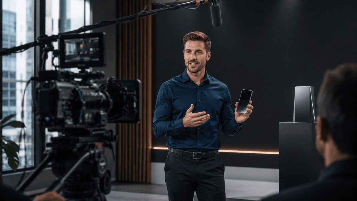 Professional production of a main product launch video