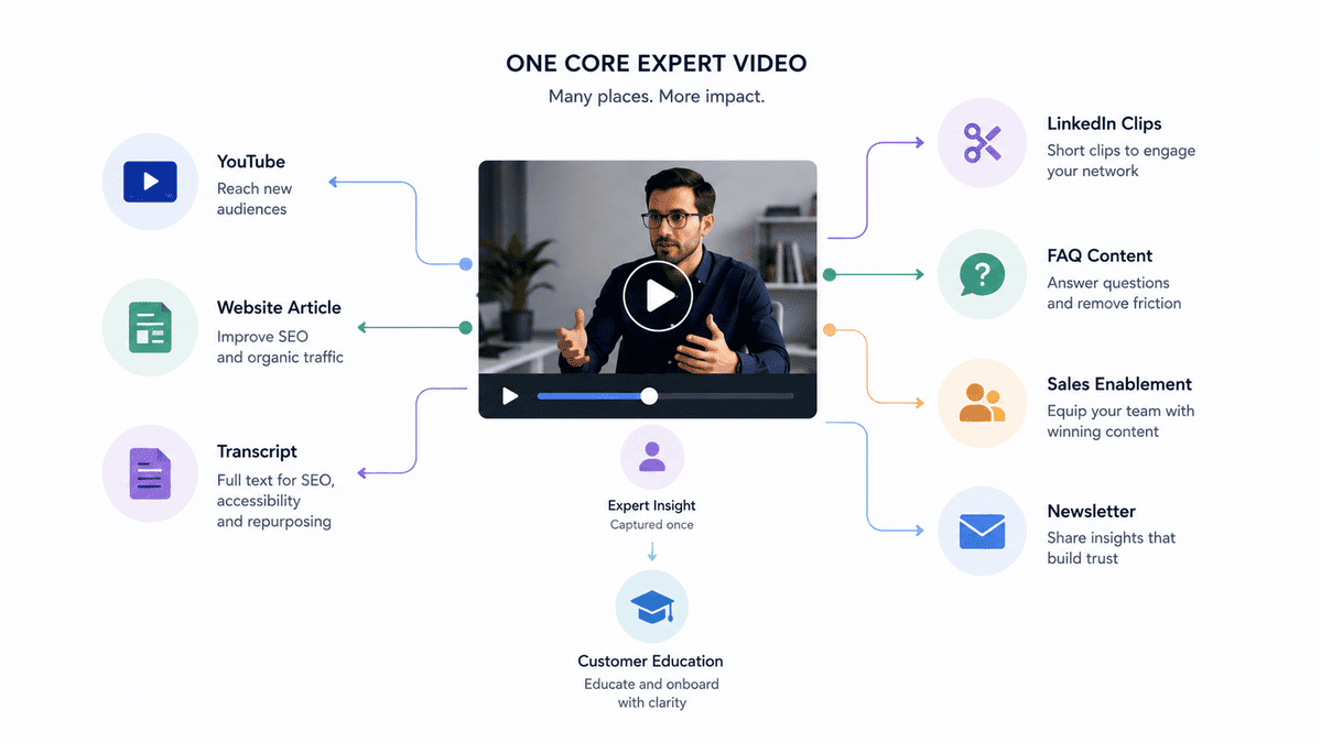 Video content ecosystem across search and marketing channels