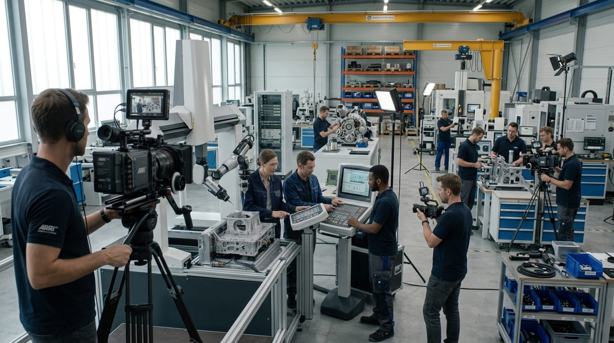 Professional filming of a complex industrial process