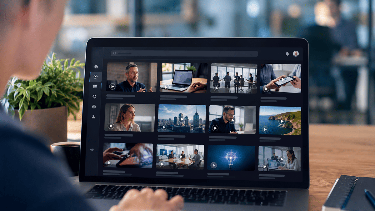 B2B video resource library with expert and educational content