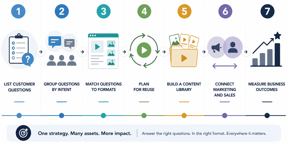 Seven-step B2B video content strategy framework