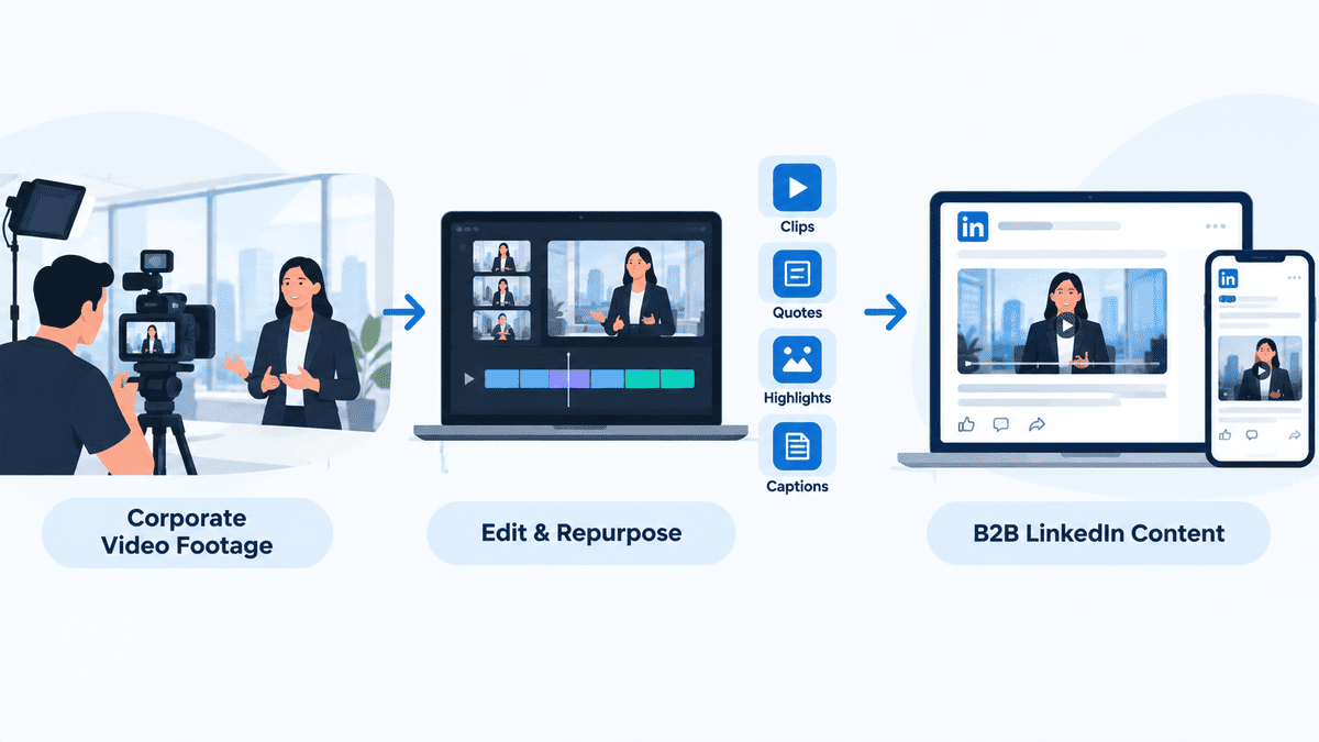 Turning corporate video footage into useful B2B LinkedIn content