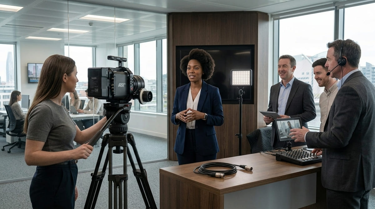 B2B experts creating professional LinkedIn video content