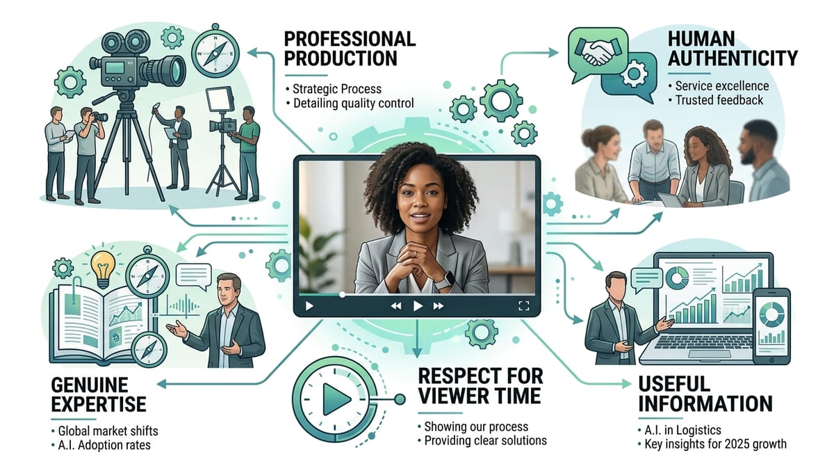 Key characteristics of effective B2B LinkedIn video