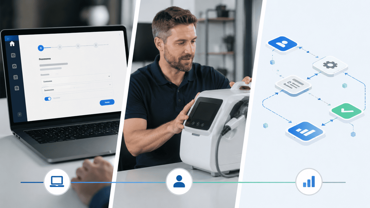 Different video formats for B2B customer onboarding including screen recording and product demonstration