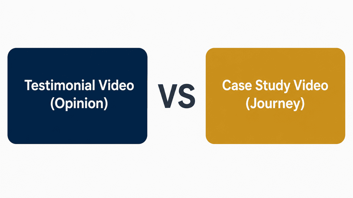 Difference between a B2B testimonial and case study video