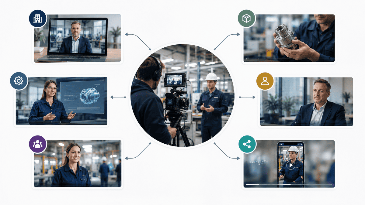 One manufacturing video shoot creating multiple marketing assets