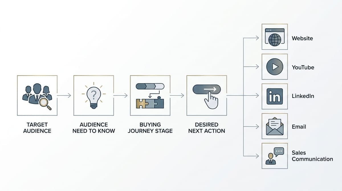 Video distribution strategy based on audience, buying stage and marketing channel