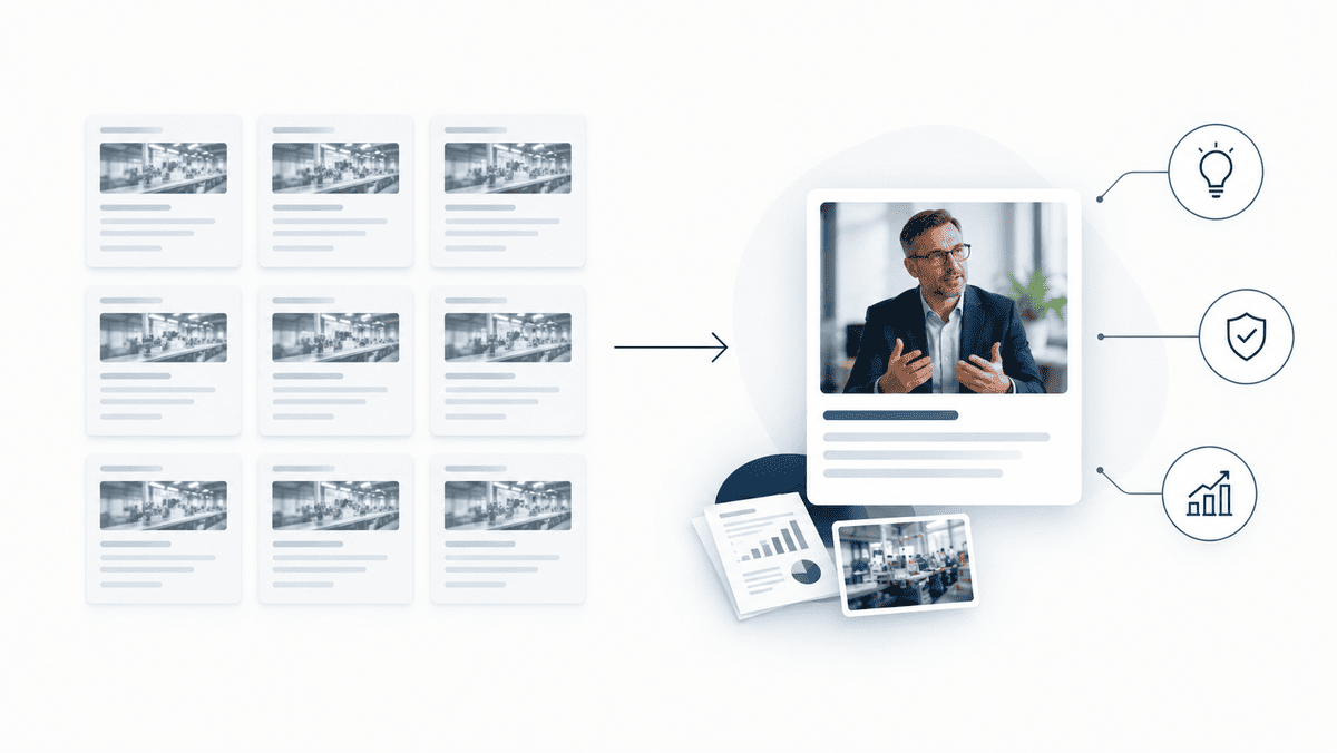 Expert perspective turning general industry information into thought leadership
