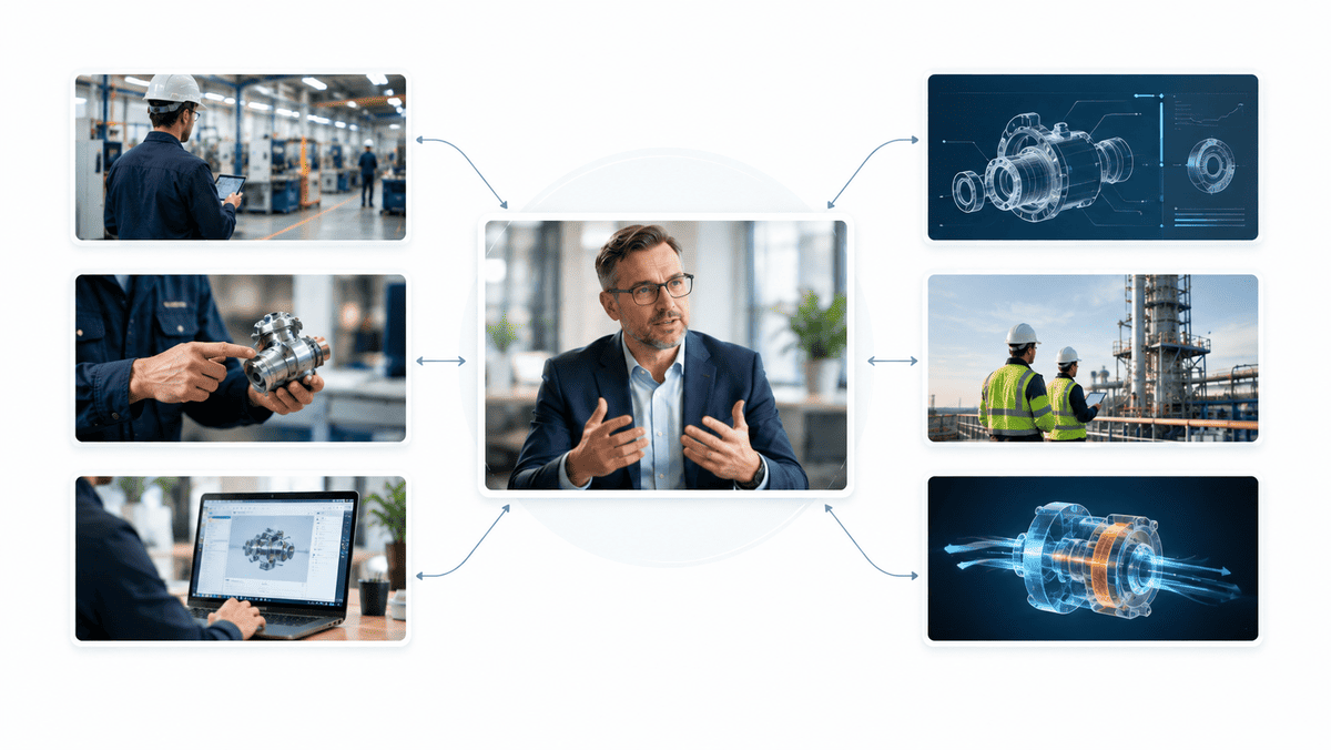 Supporting visuals used to strengthen a B2B expert thought leadership video