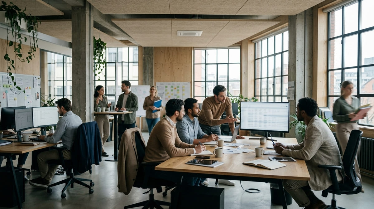 Real workplace environment shown in a recruitment video