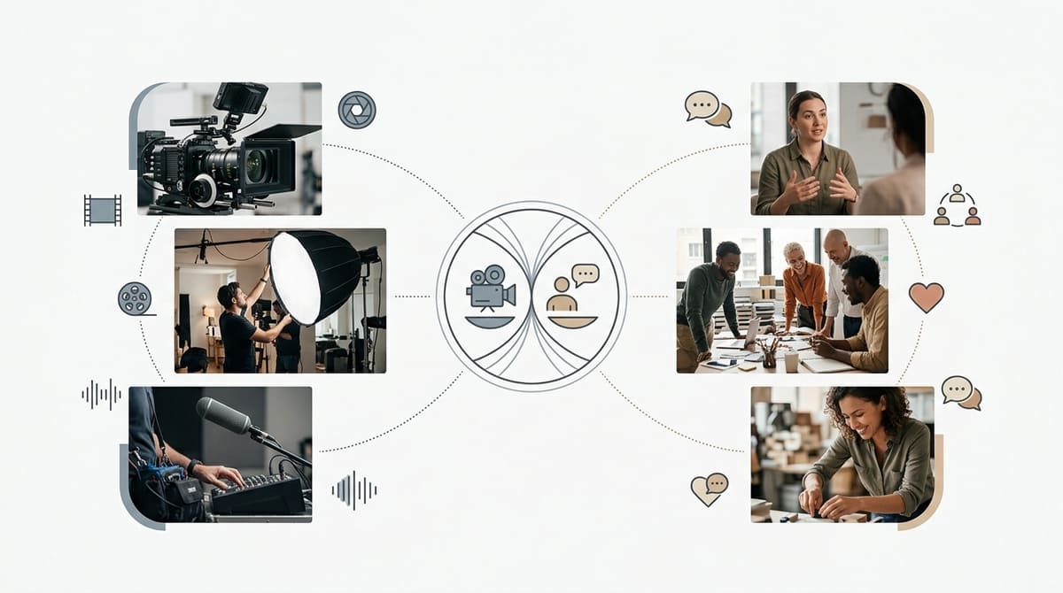 Balancing professional production with authentic employee stories in recruitment videos