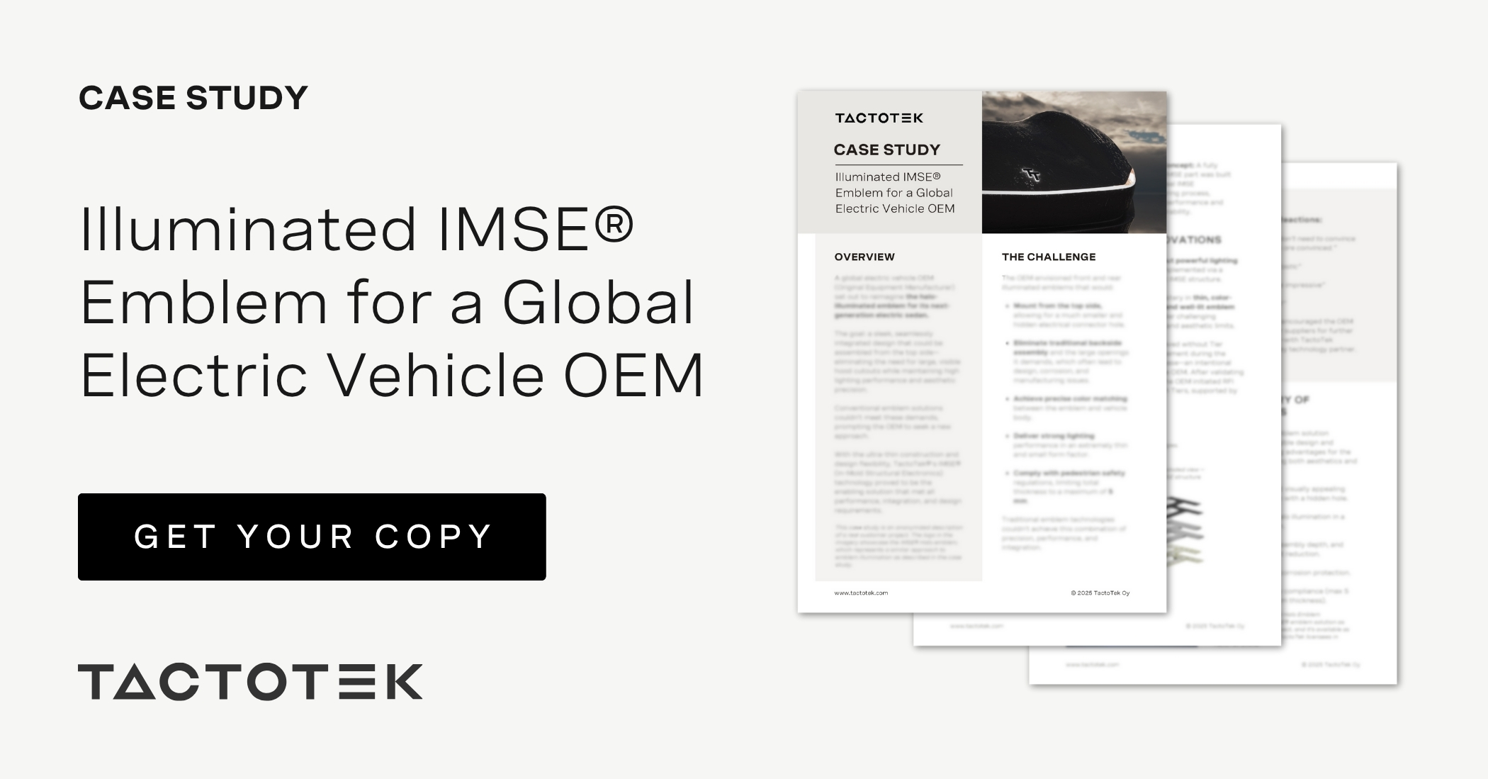Download the case study - Illuminated IMSE Emble for a Global Electric Vehicle OEM