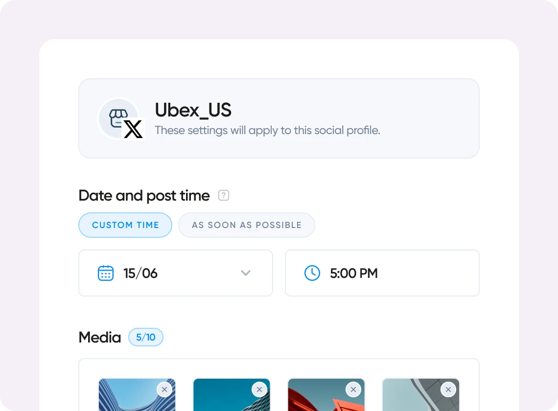 Aperçu de l'interface du programmateur Iconosquare X (Twitter)