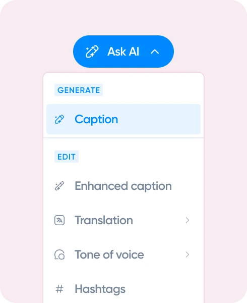 Generate social media captions with AI on Iconosquare